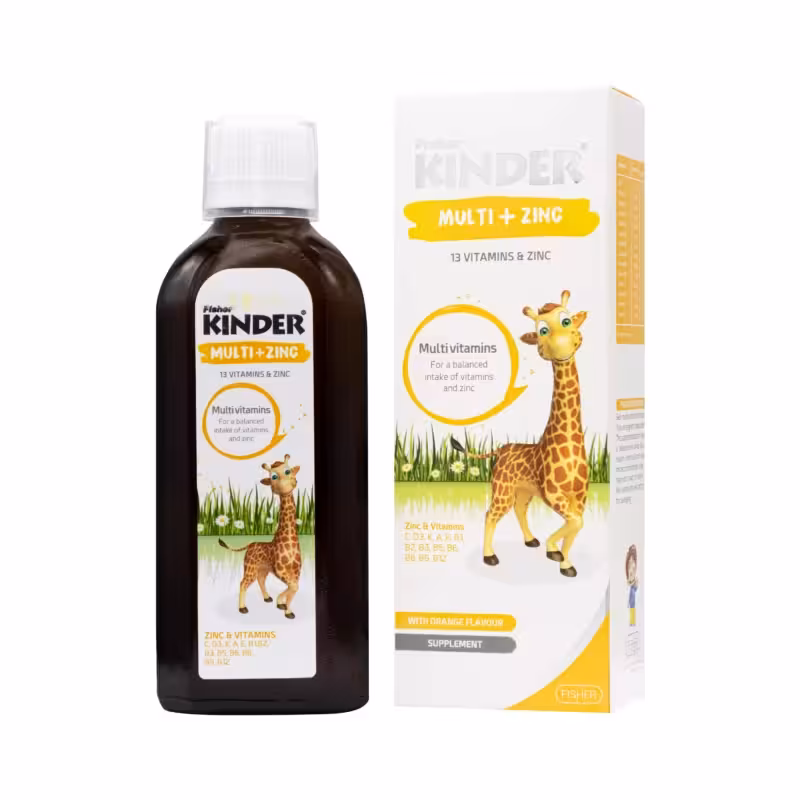 شربت مولتی زینک فیشر کیندر – تامین ویتامین کودکان و نوجوانان