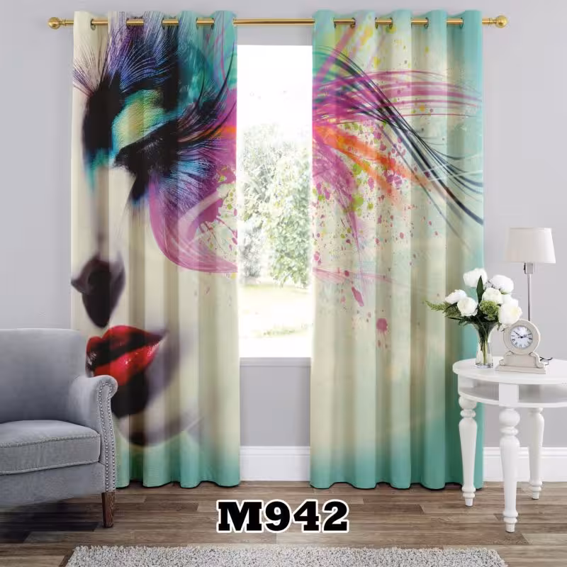 پرده سه بعدی طرح چهره