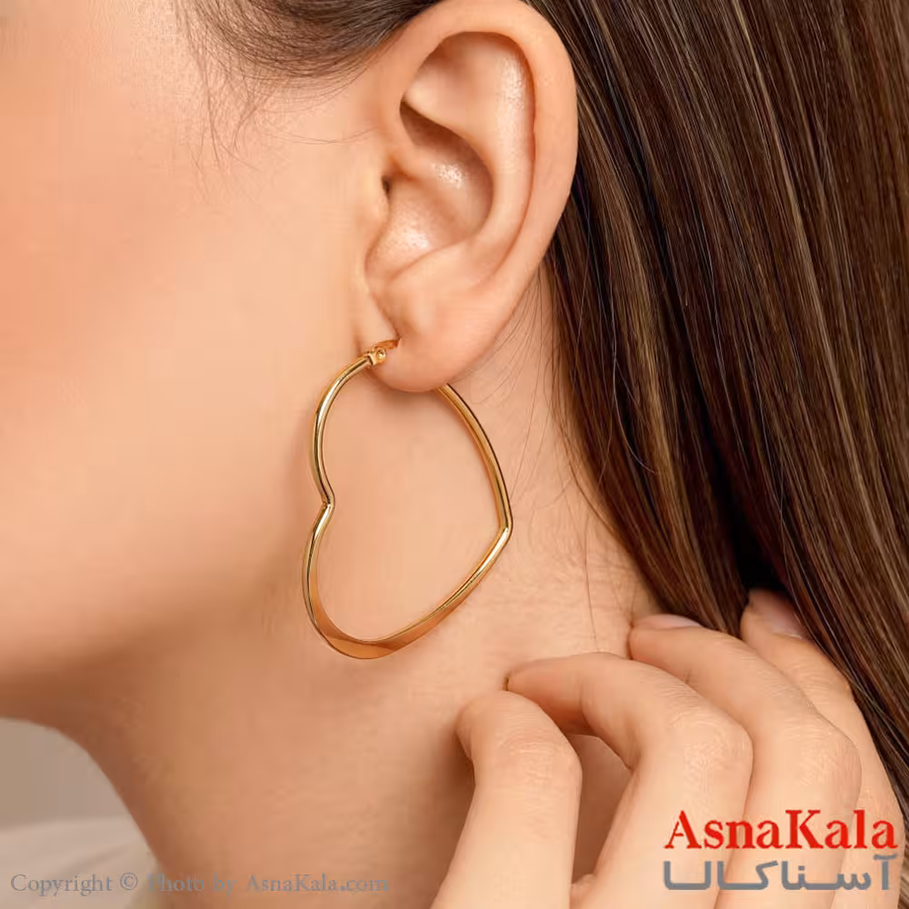 گوشواره قلب زنانه استیل 316 کد GSH15242W