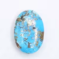 نگین فیروزه کرمان پیریت دار کد 08