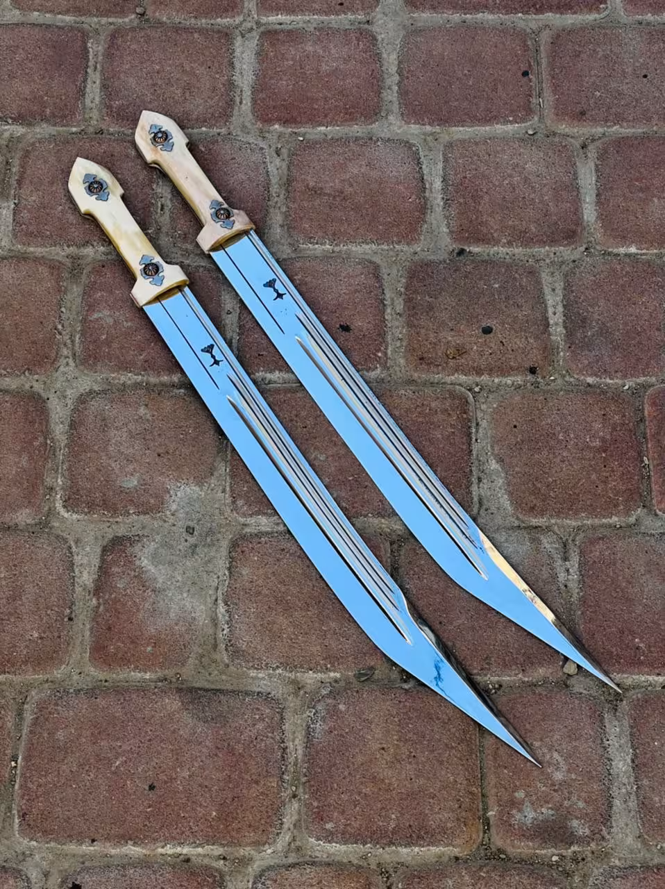 قداره 60 سانت مخصوص عزاداری ویژه محرم دسته استخوان تیغه فنره ماشین