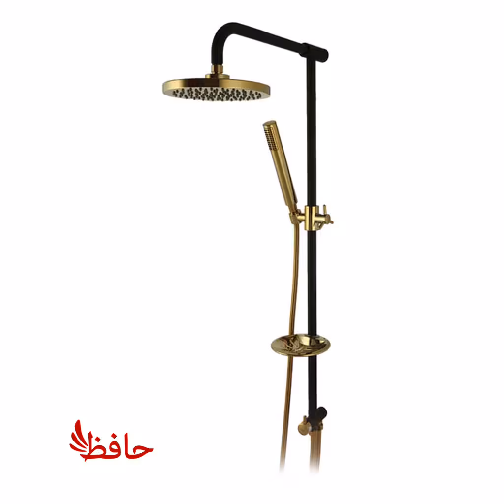 علم دوش دوکاره راسان مدل تینا مشکی طلایی