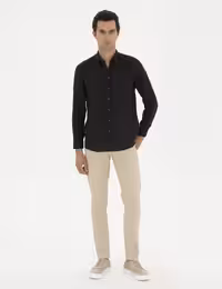 شلوار جین اسلیم فیت مردانه بژ کاشارل