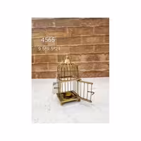 شمعدان، جاشمعی برنجی طرح قفس 4565