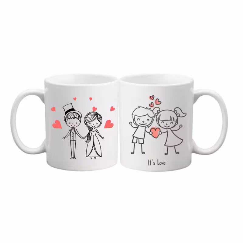 خرید ماگ-لیوان  عاشقانه کد51 مجموعه 2 عددی