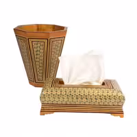 جادستمال کاغذی و سطل خاتم کاری