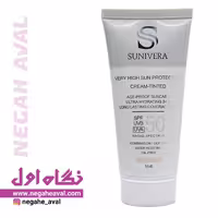 کرم ضدآفتاب پوست چرب و مختلط SPF50 بژ روشن سانیورا