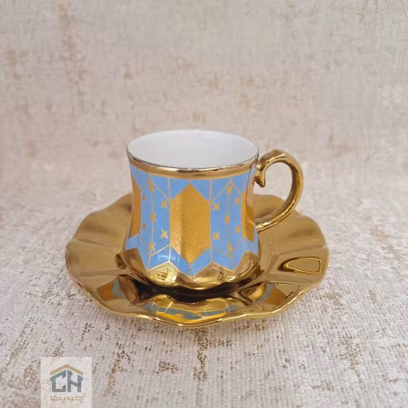 ست قهوه خوری6 نفره طرح آبی مدل 1050067182