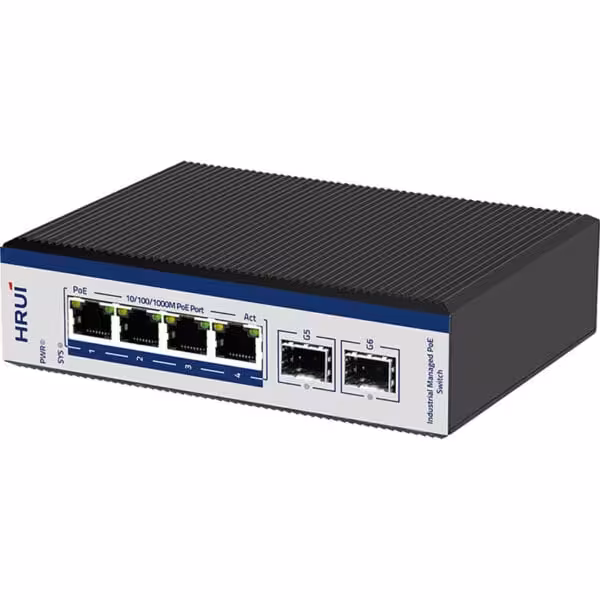 سوئیچ PoE صنعتی مدیریتی گیگ اچ ار یو ای HRUI HR600-AFGM-42S