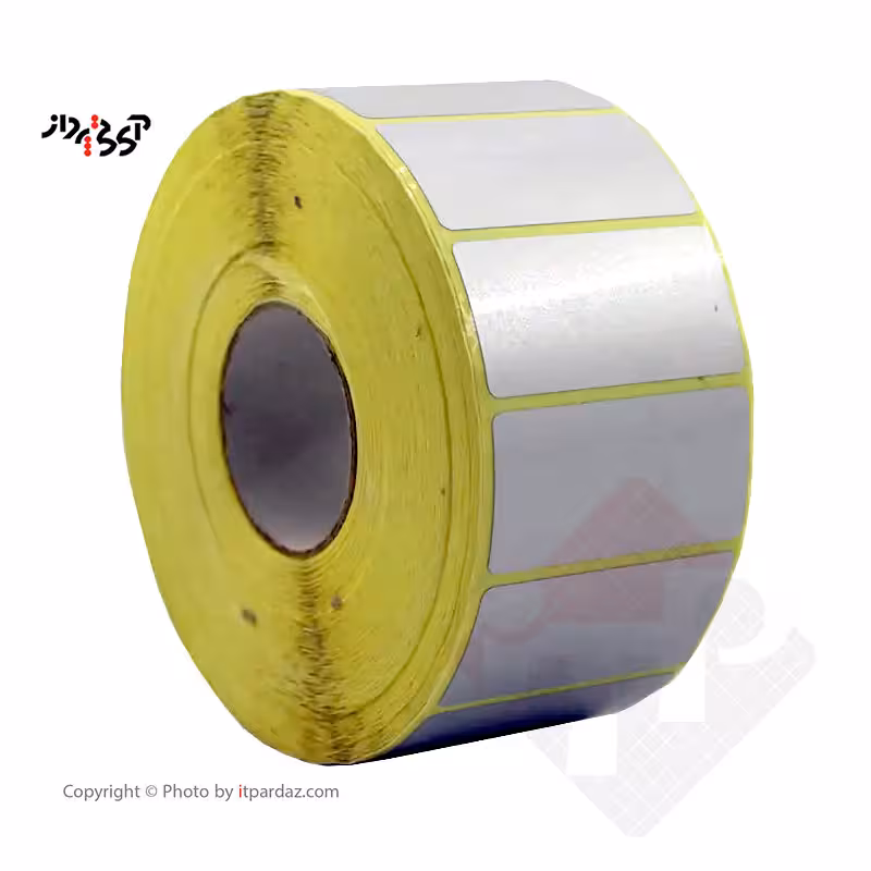 برچسب پرینتر لیبل زن مدل 40*80 اموال شبرنگ تک ردیفه