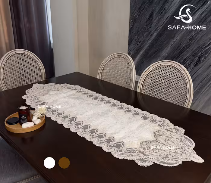 رانر رومیزی مخمل طرح اسلیمی