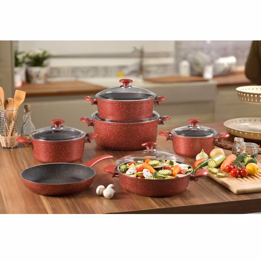 سرویس قابلمه 11 پارچه PMT (گرانیتی)