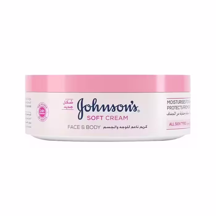 کرم دست و صورت جانسون Soft Cream حجم 200ml