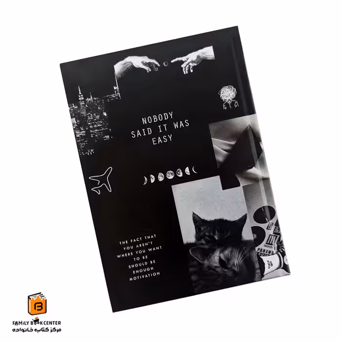 دفتر پینترستی بدون خط 50 برگ مشکی آوان (avaan)