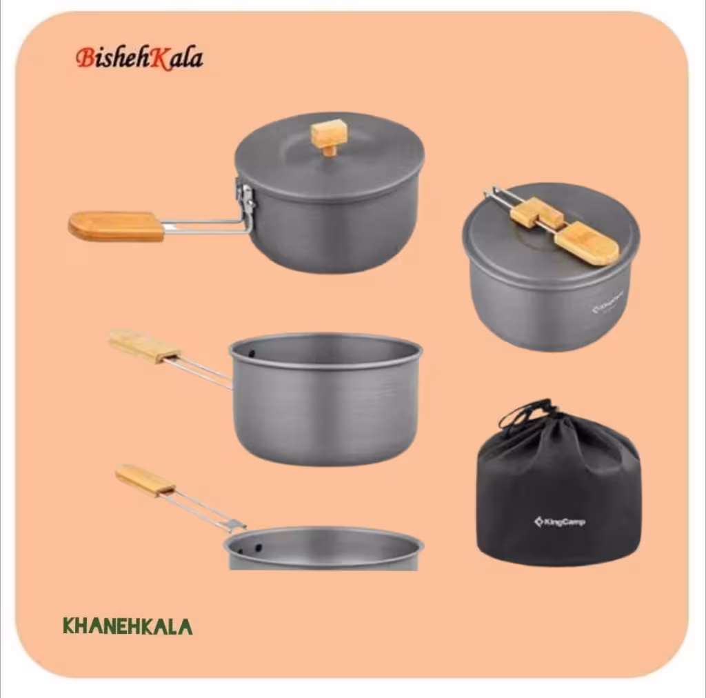 ست قابلمه کینگ کمپ KingCamp مدل KA2126_MEDIUMGREY کد(13)