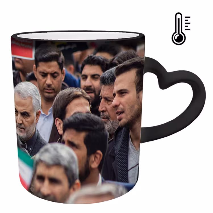 خرید ماگ-لیوان حرارتی  دسته قلبی  سردار سلیمانی کد 32