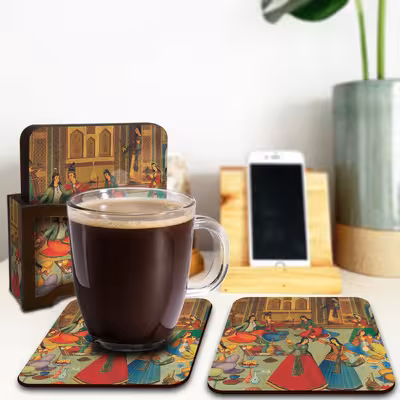 زیر لیوانی لوکسینو مدل سنتی ایرانی مجموعه 6 عددی