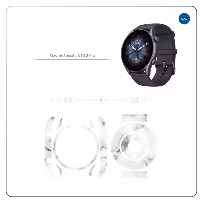 برچسب ماهوت طرح Blanco_Smoke_Marble مناسب برای ساعت هوشمند شیائومی Amazfit GTR 3 Pro