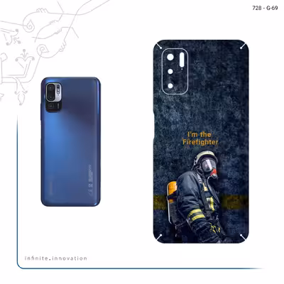 برچسب پوششی ماهوت مدل Firefighter مناسب برای گوشی موبایل شیائومی Redmi Note 10 5G