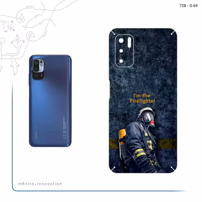 برچسب پوششی ماهوت مدل Firefighter مناسب برای گوشی موبایل شیائومی Redmi Note 10 5G