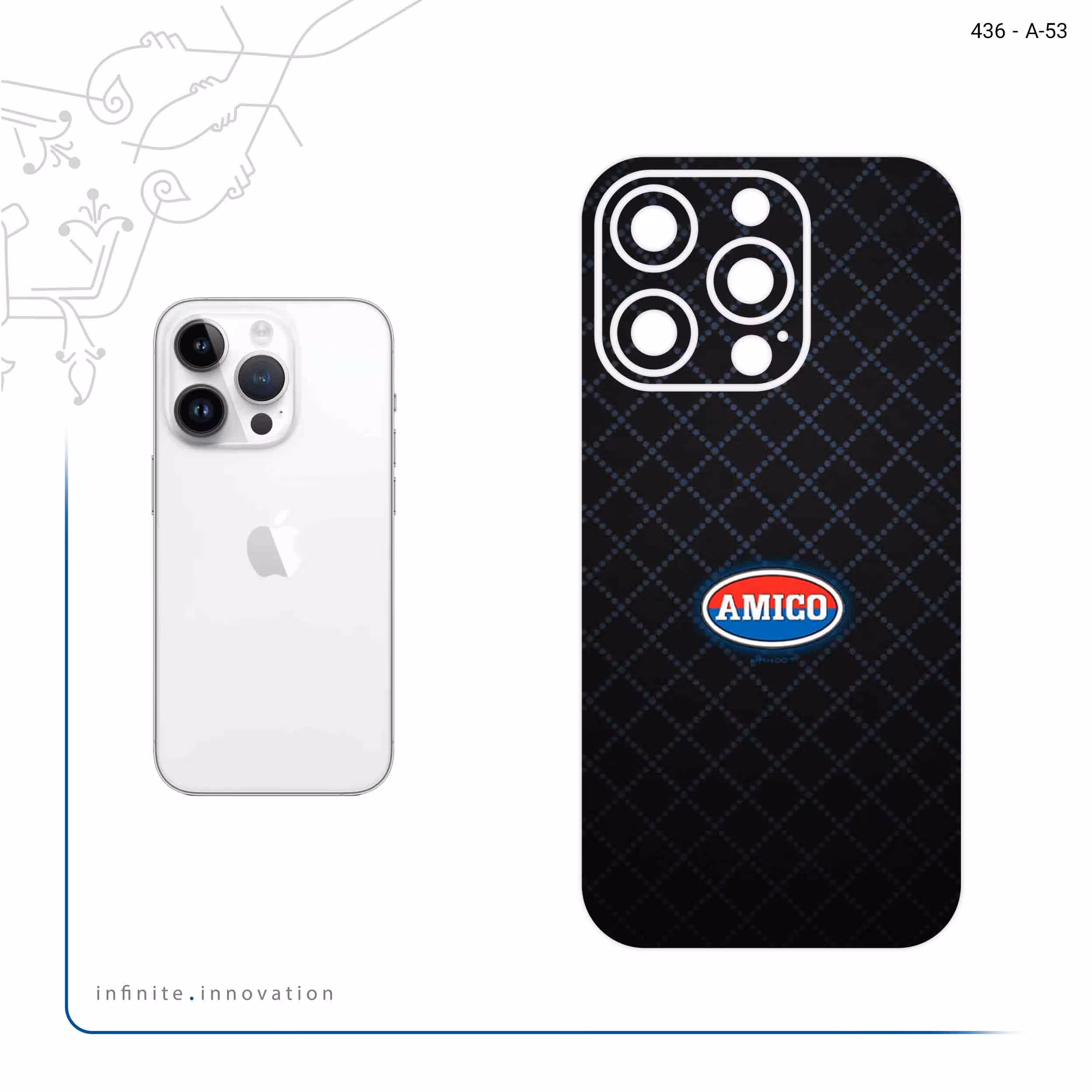 برچسب پوششی ماهوت مدل AMICO مناسب برای گوشی موبایل اپل iPhone 14 Pro