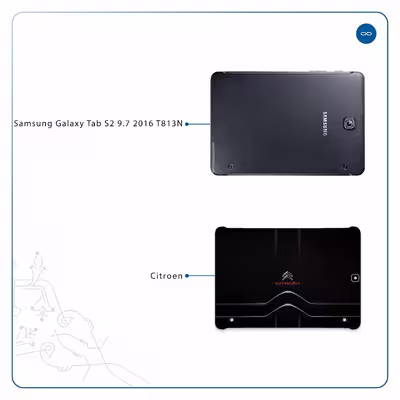 برچسب پوششی ماهوت مدل Citroen مناسب برای تبلت سامسونگ Galaxy Tab S2 9.7 2016 T813N