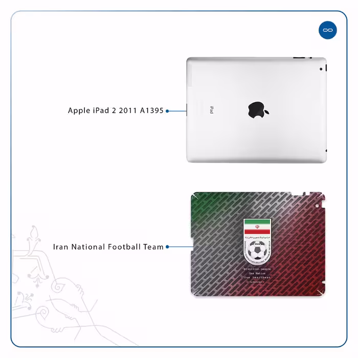 برچسب پوششی ماهوت مدل Iran-National-Football-Team مناسب برای تبلت اپل iPad 2 2011 A1395