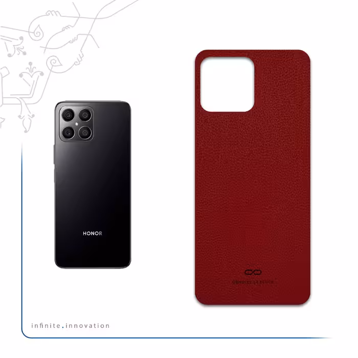 برچسب پوششی ماهوت مدل Red-Leather مناسب برای گوشی موبایل آنر X8