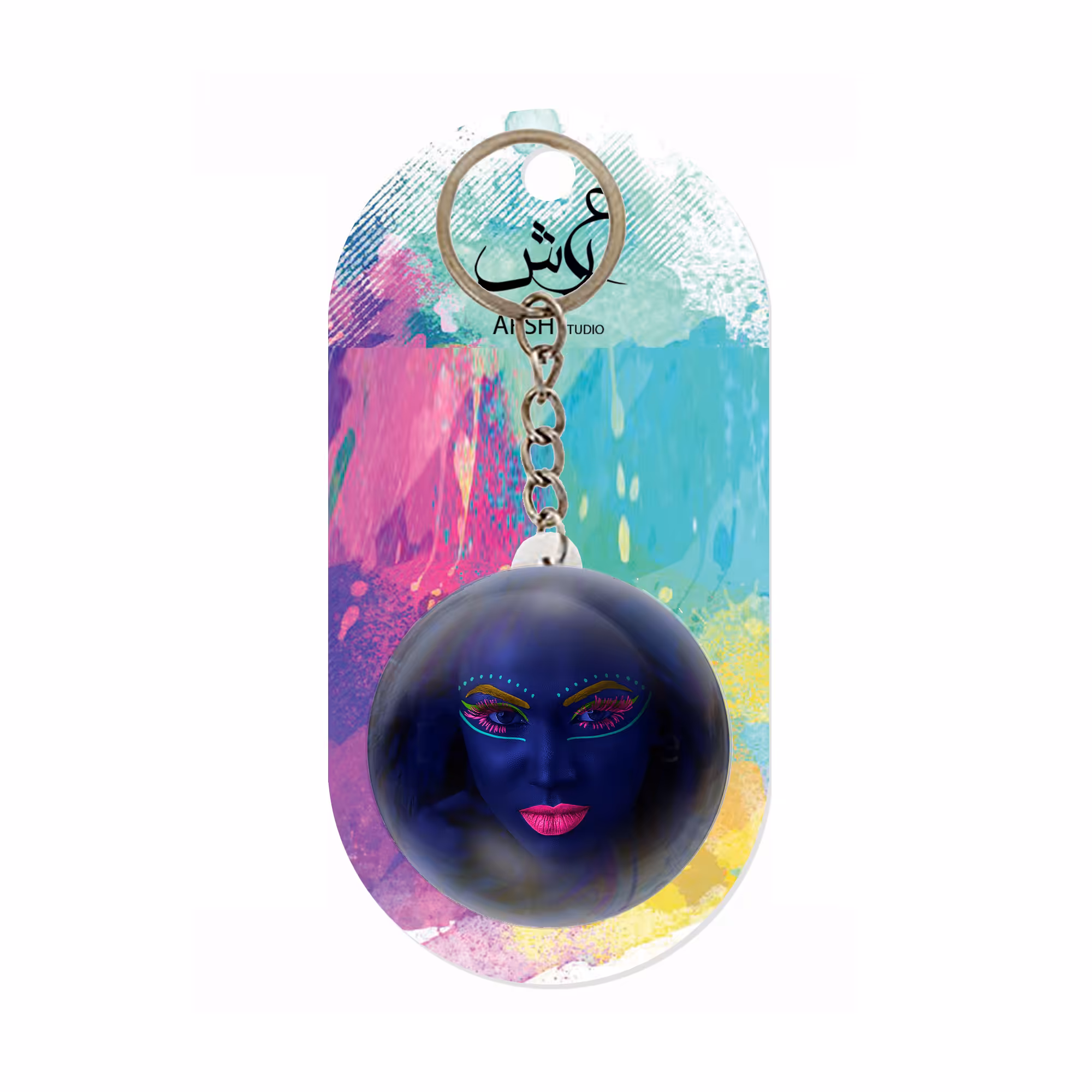 جاکلیدی عرش مدل دختر نئونی شبرنگ کد Asj2022