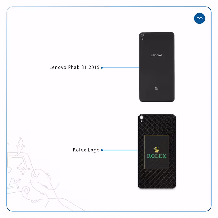 برچسب پوششی ماهوت مدل Rolex-Logo مناسب برای تبلت لنوو Phab B1 2015