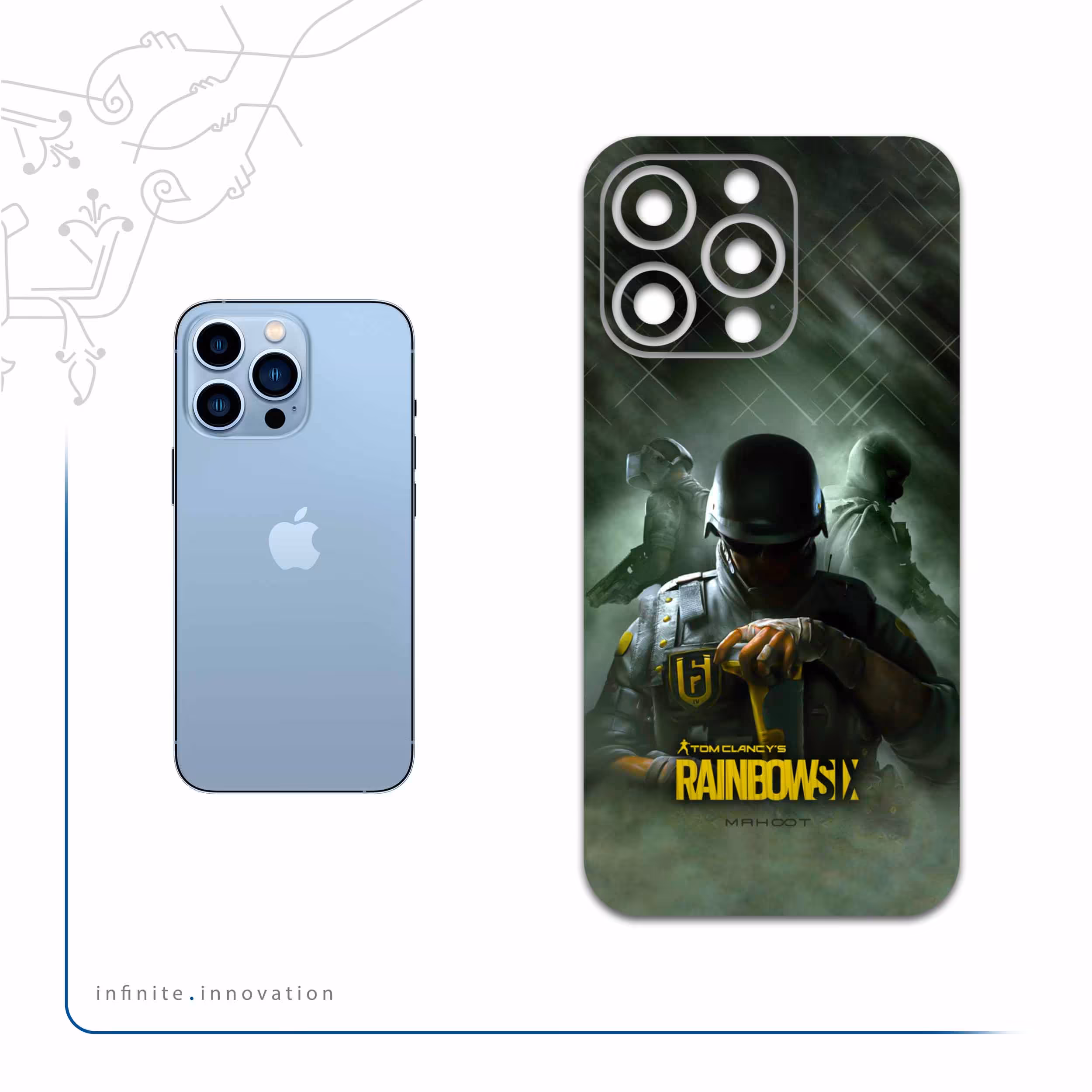 برچسب پوششی ماهوت مدل Rainbow-Six-Game مناسب برای گوشی موبایل اپل iphone 13 Pro