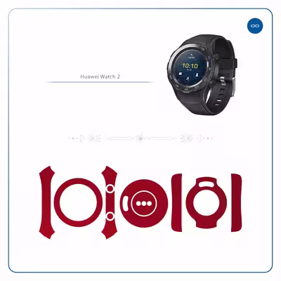 برچسب ماهوت طرح Matte-Warm-Red مناسب برای ساعت هوشمند هوآوی Watch 2