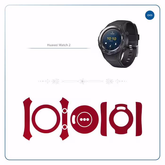برچسب ماهوت طرح Matte-Warm-Red مناسب برای ساعت هوشمند هوآوی Watch 2