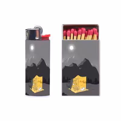 فندک مدل کمپ کد 1462 به همراه کبریت