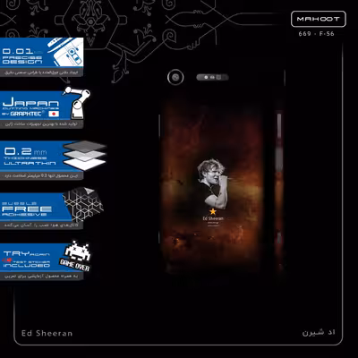 برچسب پوششی ماهوت مدل Ed Sheeran-FullSkin مناسب برای گوشی موبایل سونی Xperia XZ1