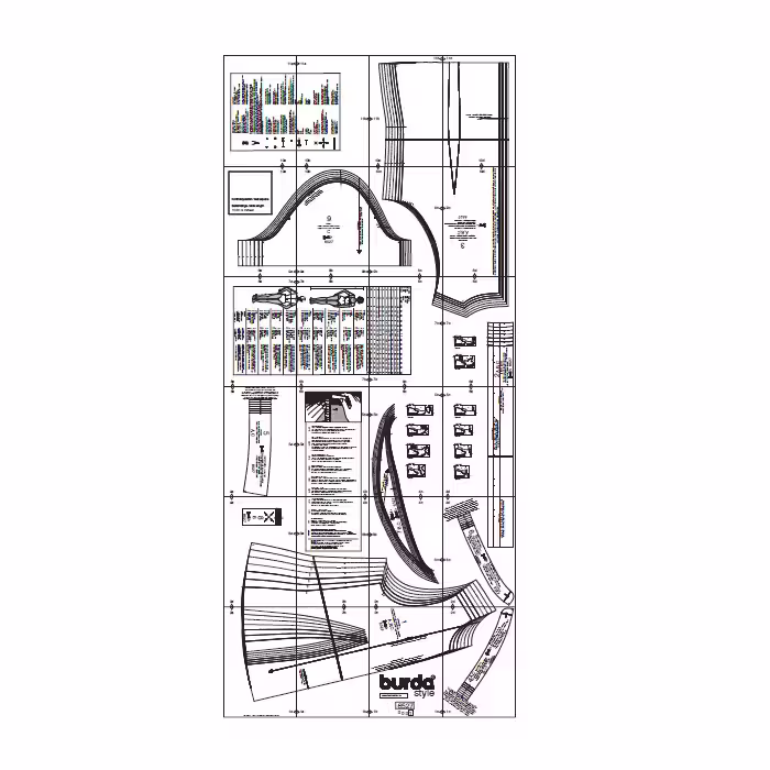 الگو خیاطی تاپ و بلوز زنانه بوردا استایل کد 6527 سایز 34 تا 46 متد مولر