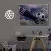 چراغ دیواری نئون دیزاین طرح Soccer-Ball-GL_WHT