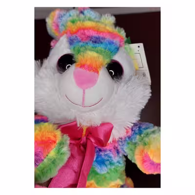 عروسک طرح خرگوش مدل RainBow کد SZT/21 ارتفاع 34 سانتی متر