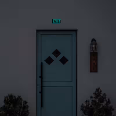 چراغ دیواری نئون دیزاین طرح Exit-BL_TBL