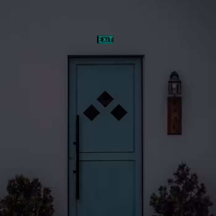 چراغ دیواری نئون دیزاین طرح Exit-BL_TBL