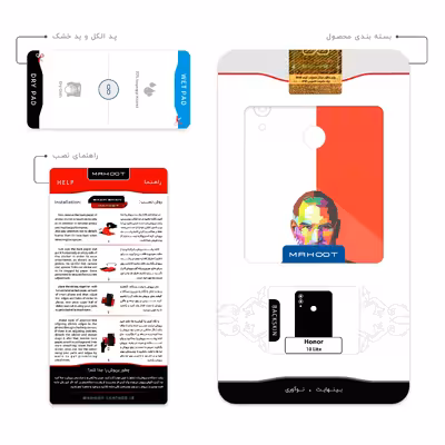 برچسب پوششی ماهوت مدل Collage of Steve Jobs 1 مناسب برای گوشی موبایل آنر 10 Lite