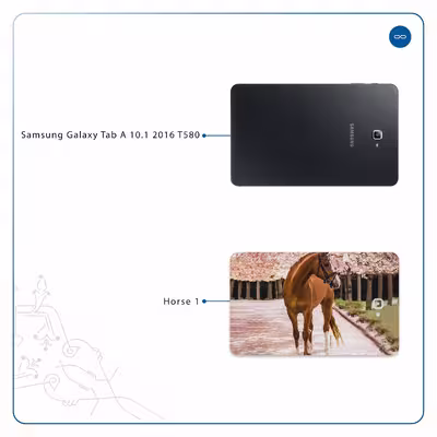 برچسب پوششی ماهوت مدل Horse-1 مناسب برای تبلت سامسونگ Galaxy Tab A 10.1 2016 T580