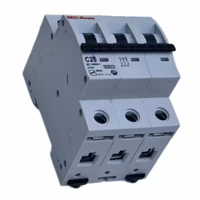 فیوز مینیاتوری سه فاز 25 آمپر ایندوکپ مدل  C25 بسته 4 عددی