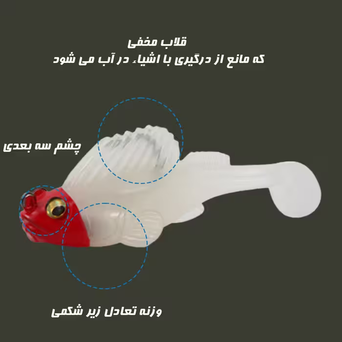 طعمه ماهیگیری مدل لور نرم تیرکس رد