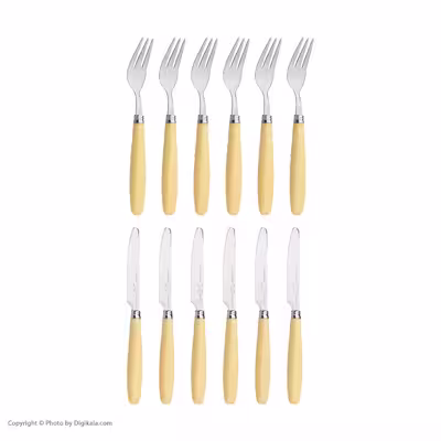 ست کارد و چنگال میوه خوری 12 پارچه مونیکا مدل stainless steel کد 01