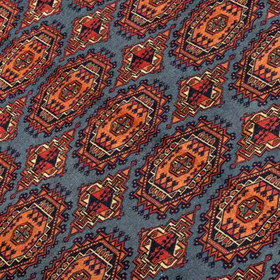 فرش دستبافت سه و نیم متری مدل ترکمن  کد  40.2600