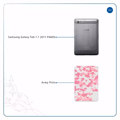 برچسب پوششی ماهوت مدل Army-Pink مناسب برای تبلت سامسونگ Galaxy Tab 7.7 2011 P6800