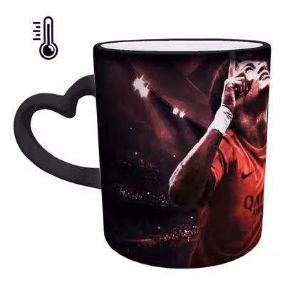 ماگ حرارتی مدل دسته قلبی طرح نیمار کد 68