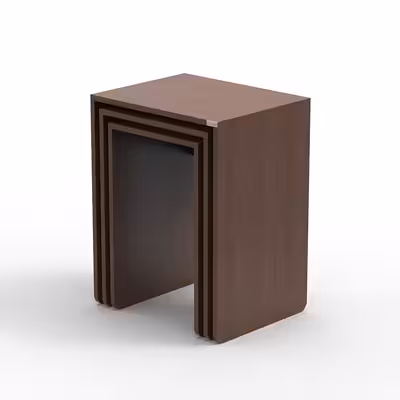 میز عسلی هیراد مدل A1-MDF مجموعه 3 عددی