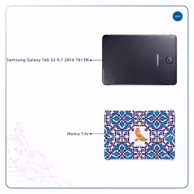 برچسب پوششی ماهوت مدل Homa Tile مناسب برای تبلت سامسونگ Galaxy Tab S2 9.7 2016 T813N